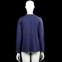 Long-sleeve top - Navy & White - Size L