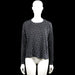 Mango - Long-sleeve top - Dark Gray & White - Size M - Dark gray long-sleeve top with a round neckline and an all-over white star print. Ribbed cuffs and a straight hem.