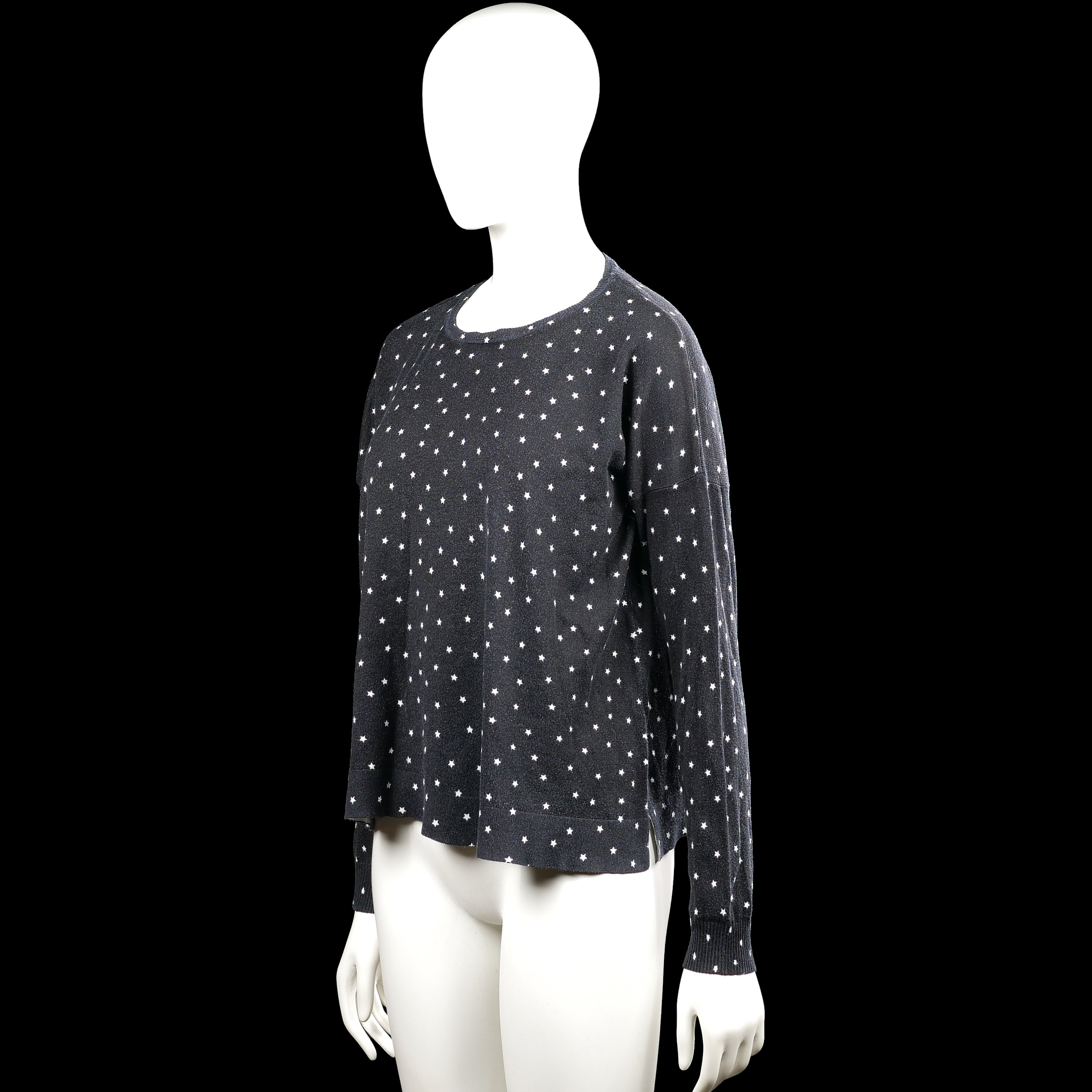 Long-sleeve top - Dark Gray & White - Size M
