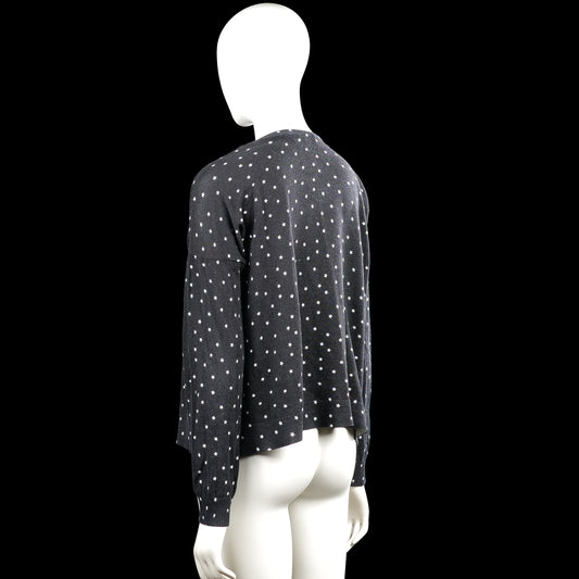 Long-sleeve top - Dark Gray & White - Size M