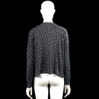Long-sleeve top - Dark Gray & White - Size M