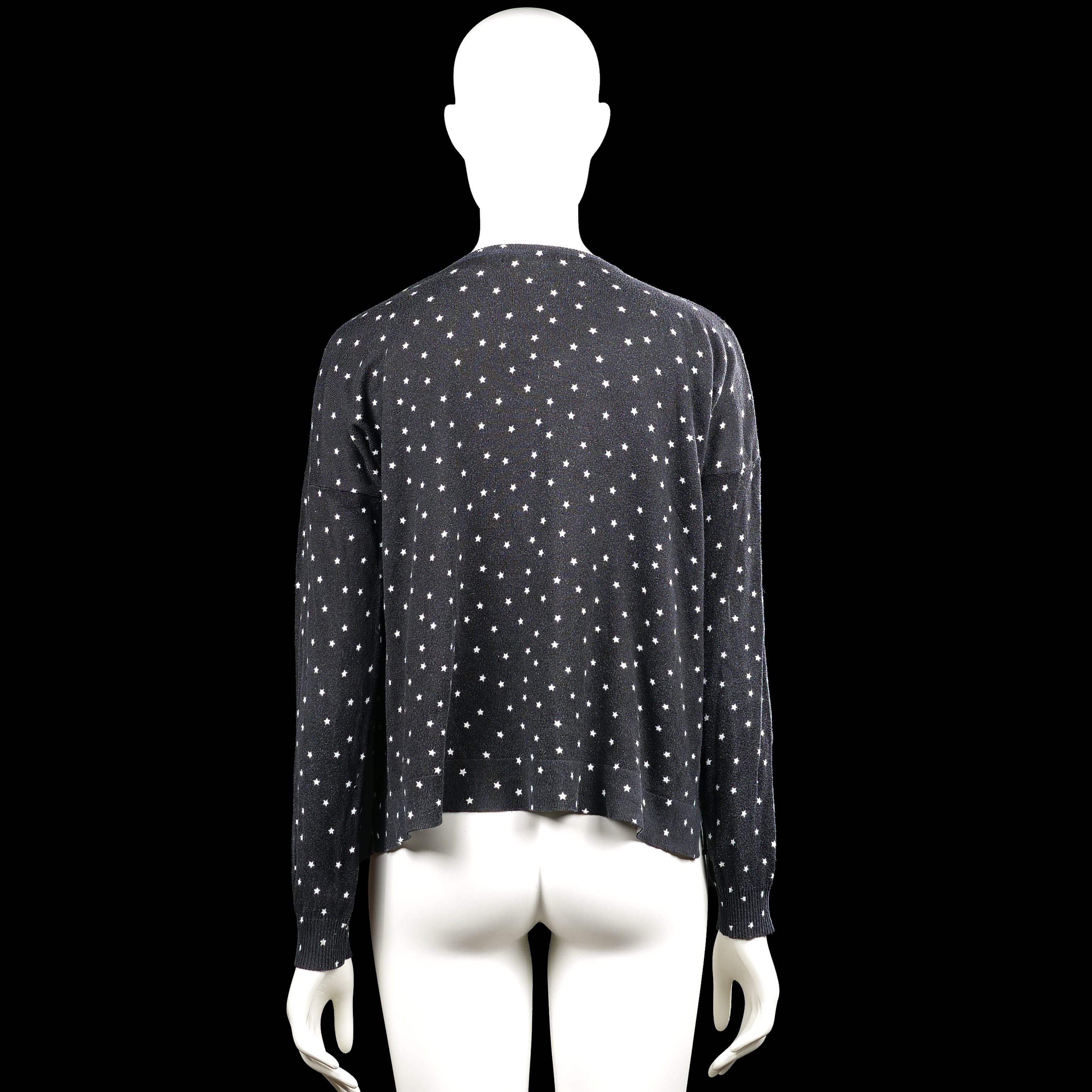 Long-sleeve top - Dark Gray & White - Size M