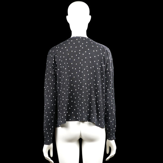 Long-sleeve top - Dark Gray & White - Size M