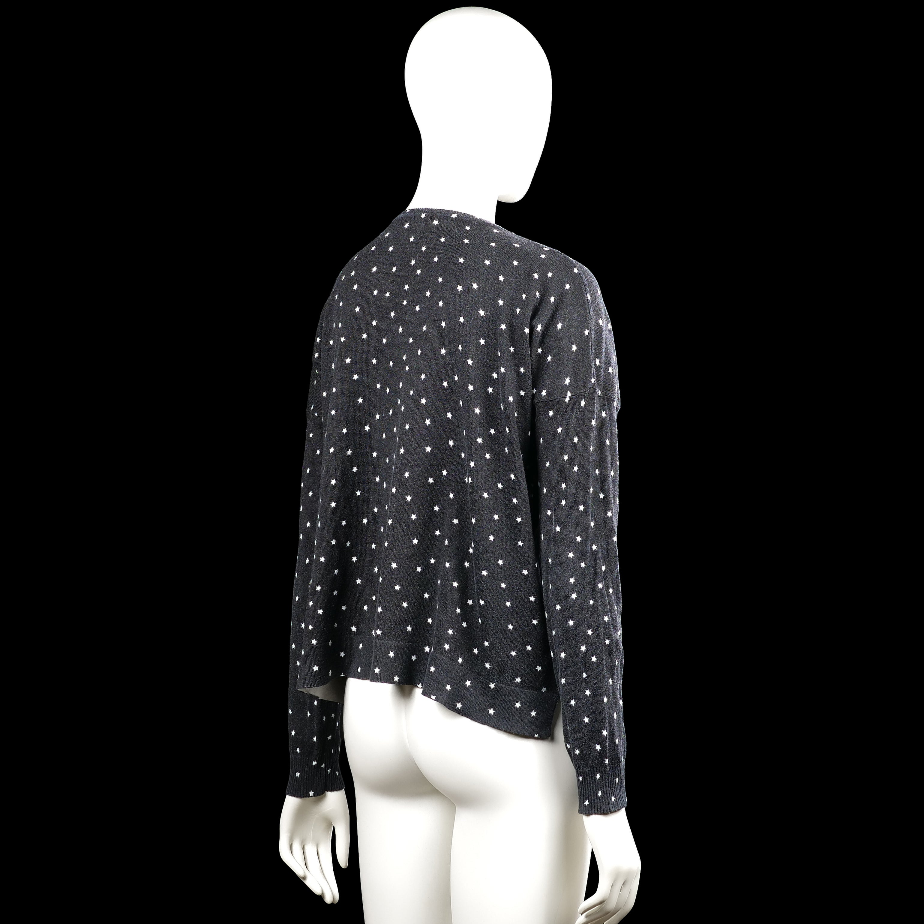 Long-sleeve top - Dark Gray & White - Size M
