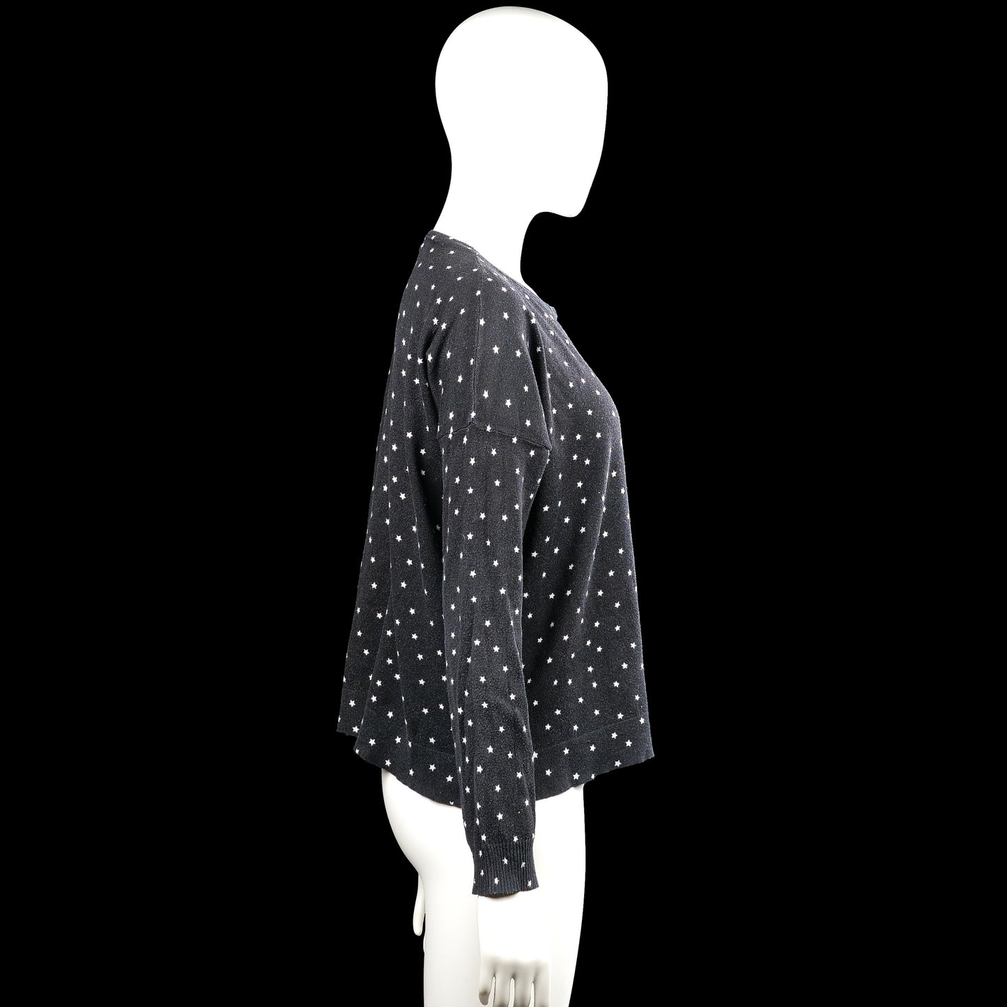 Long-sleeve top - Dark Gray & White - Size M