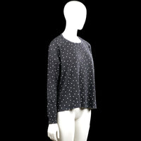 Long-sleeve top - Dark Gray & White - Size M