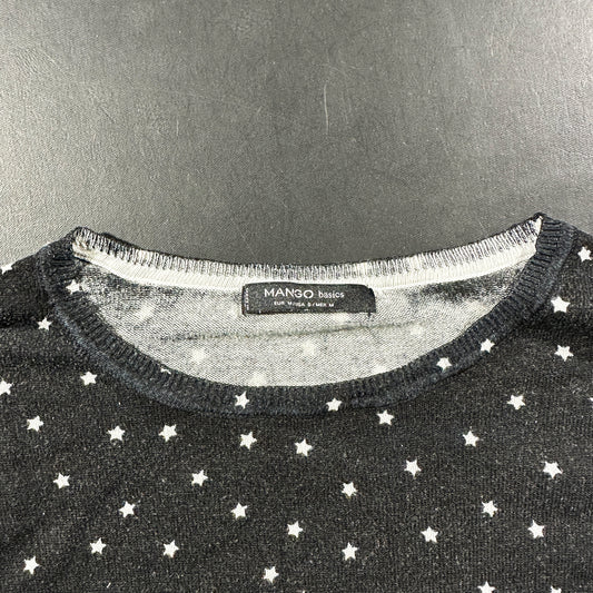 Long-sleeve top - Dark Gray & White - Size M