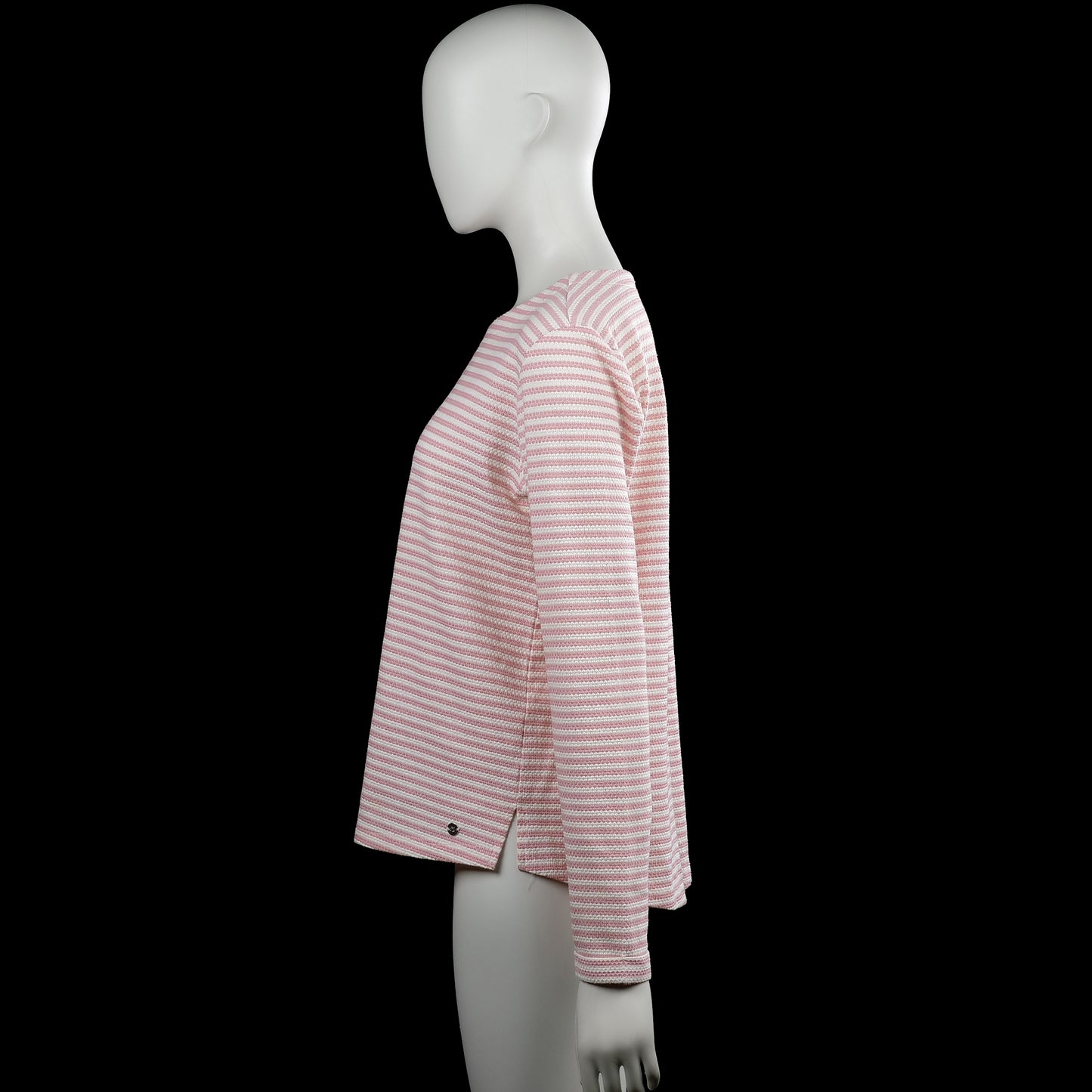 Long-sleeve top - White & Pink - Size S