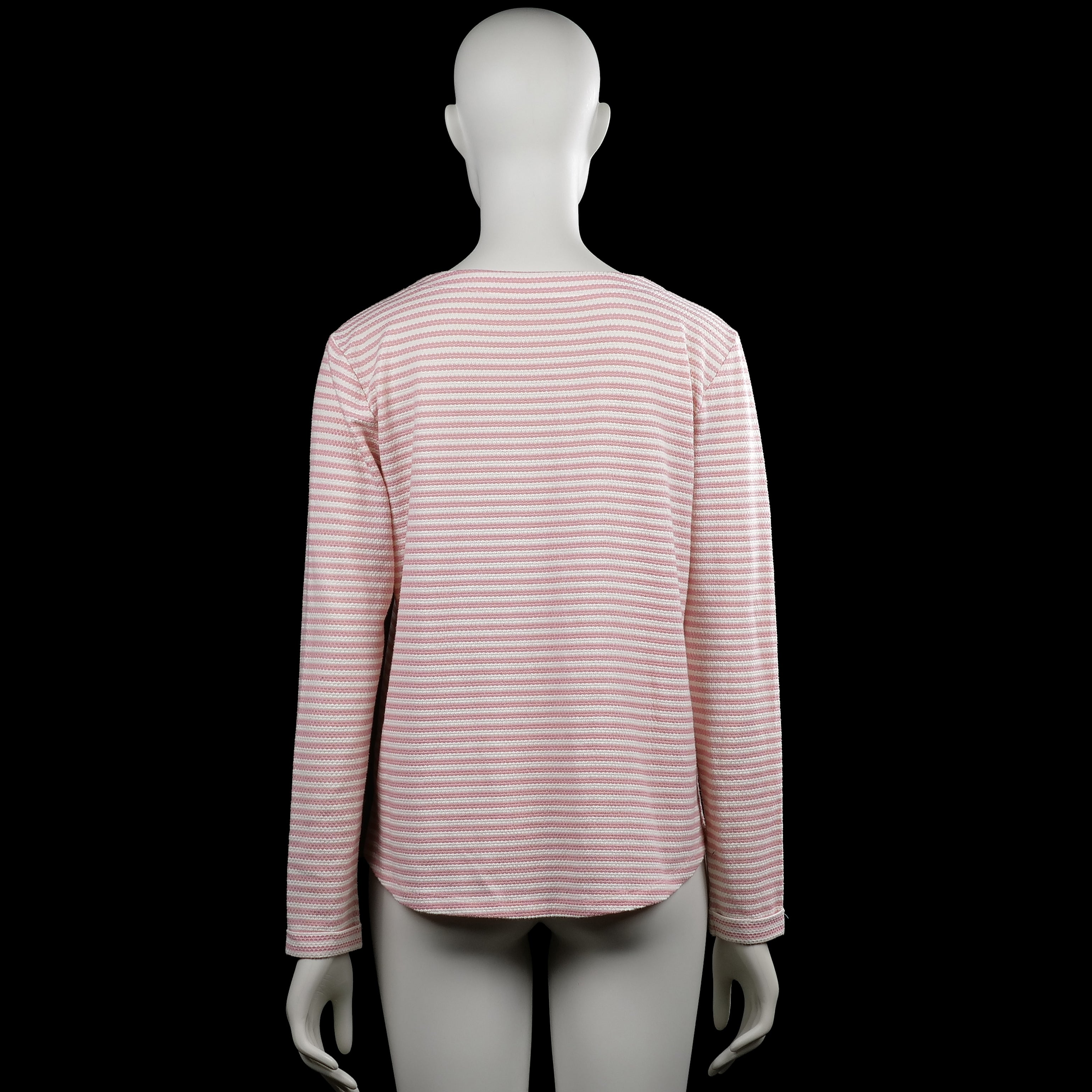 Long-sleeve top - White & Pink - Size S