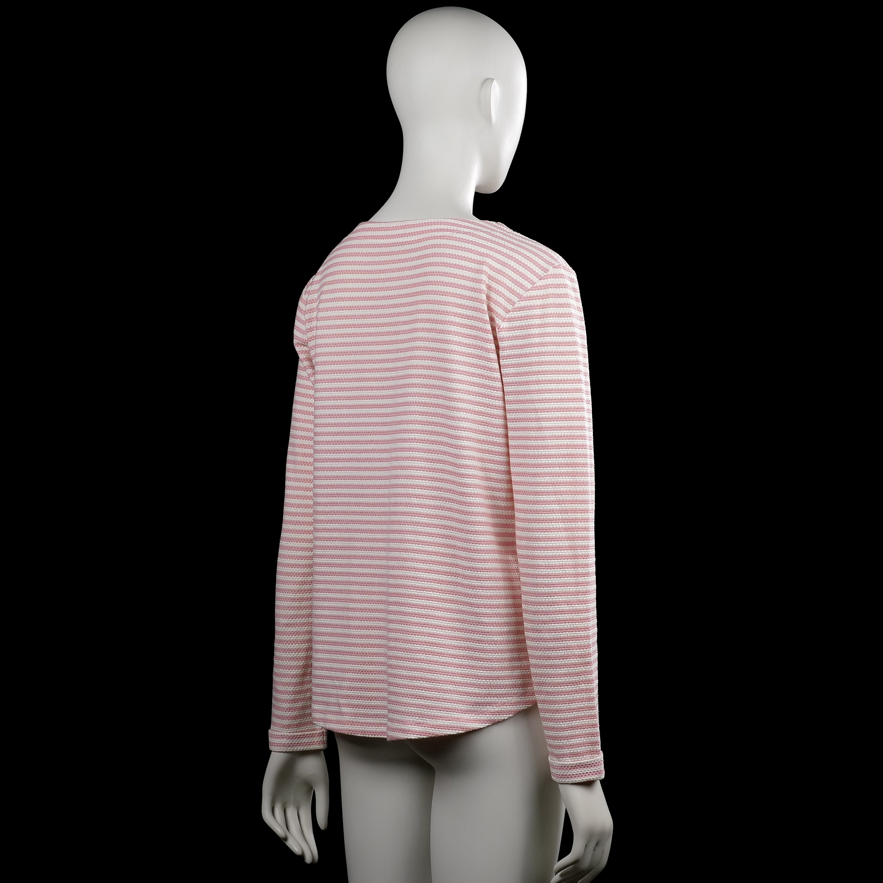 Long-sleeve top - White & Pink - Size S