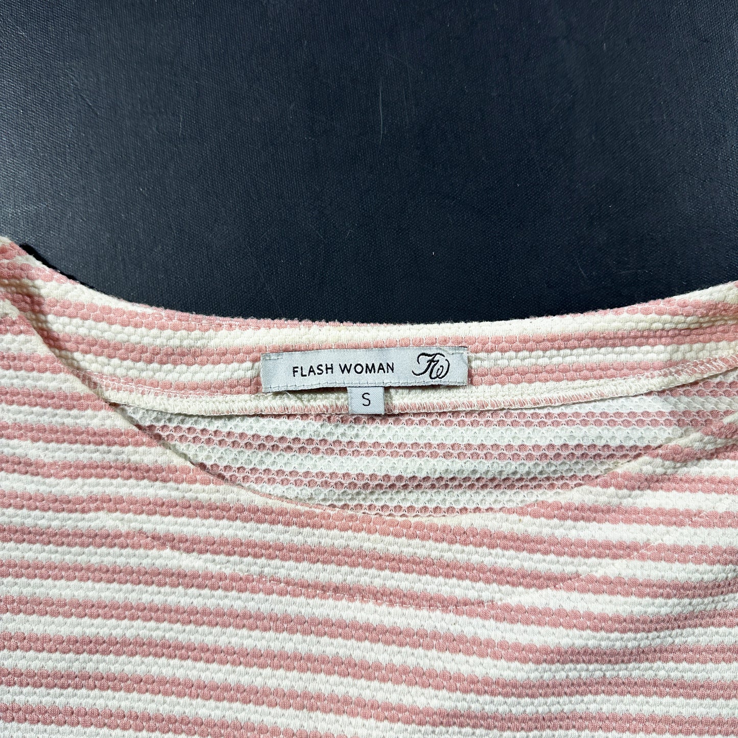 Long-sleeve top - White & Pink - Size S