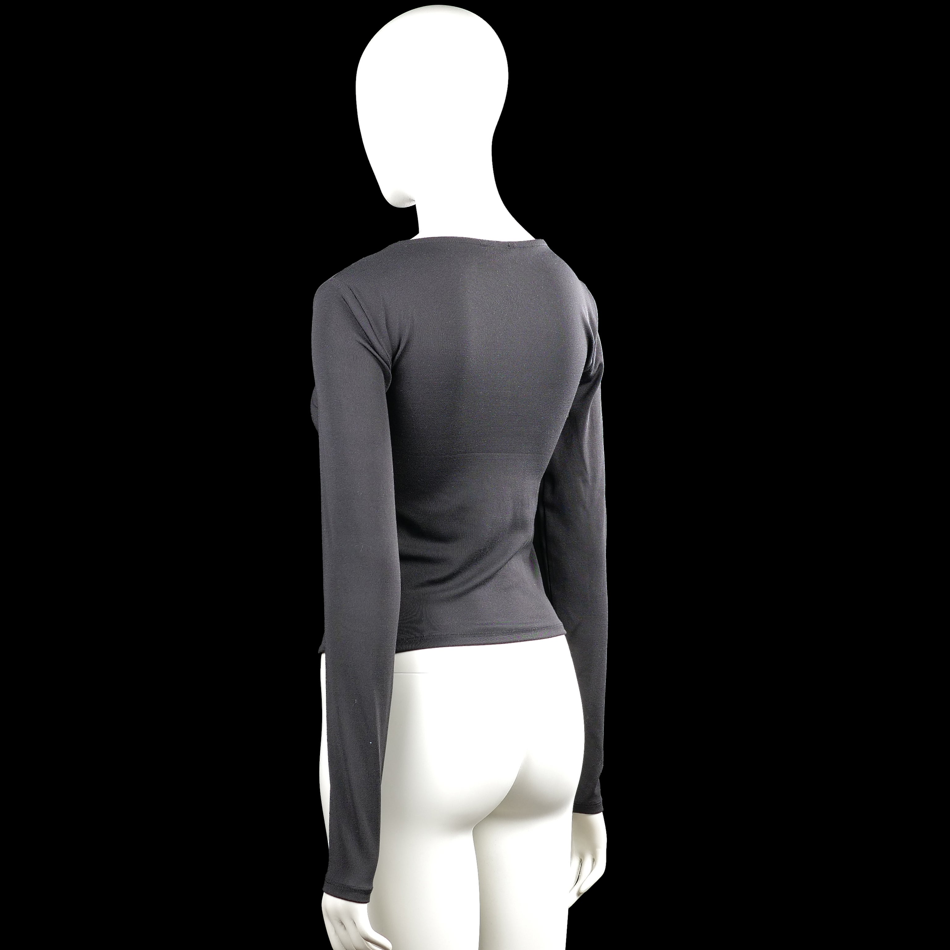 Long-sleeve top - Charcoal - Size L