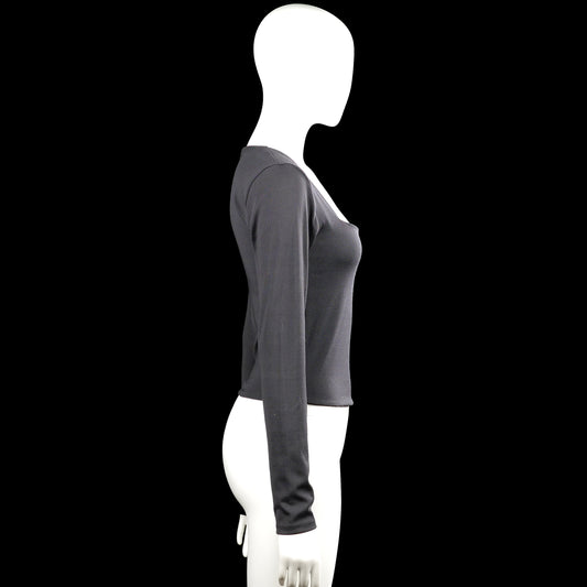 Long-sleeve top - Charcoal - Size L