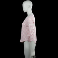 Long-sleeve top - Pink & White - Size S