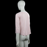 Long-sleeve top - Pink & White - Size S