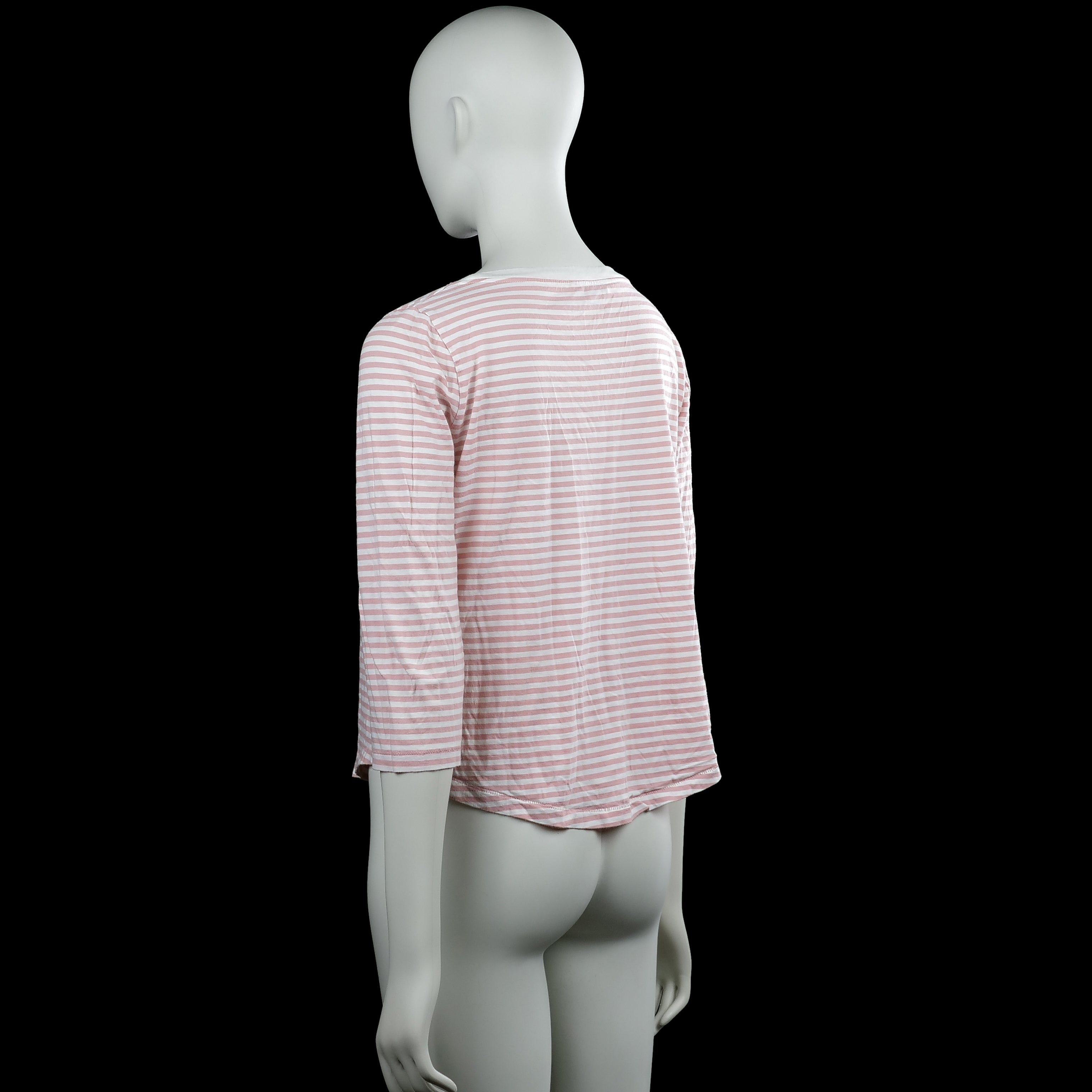 Long-sleeve top - Pink & White - Size S