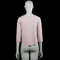 Long-sleeve top - Pink & White - Size S