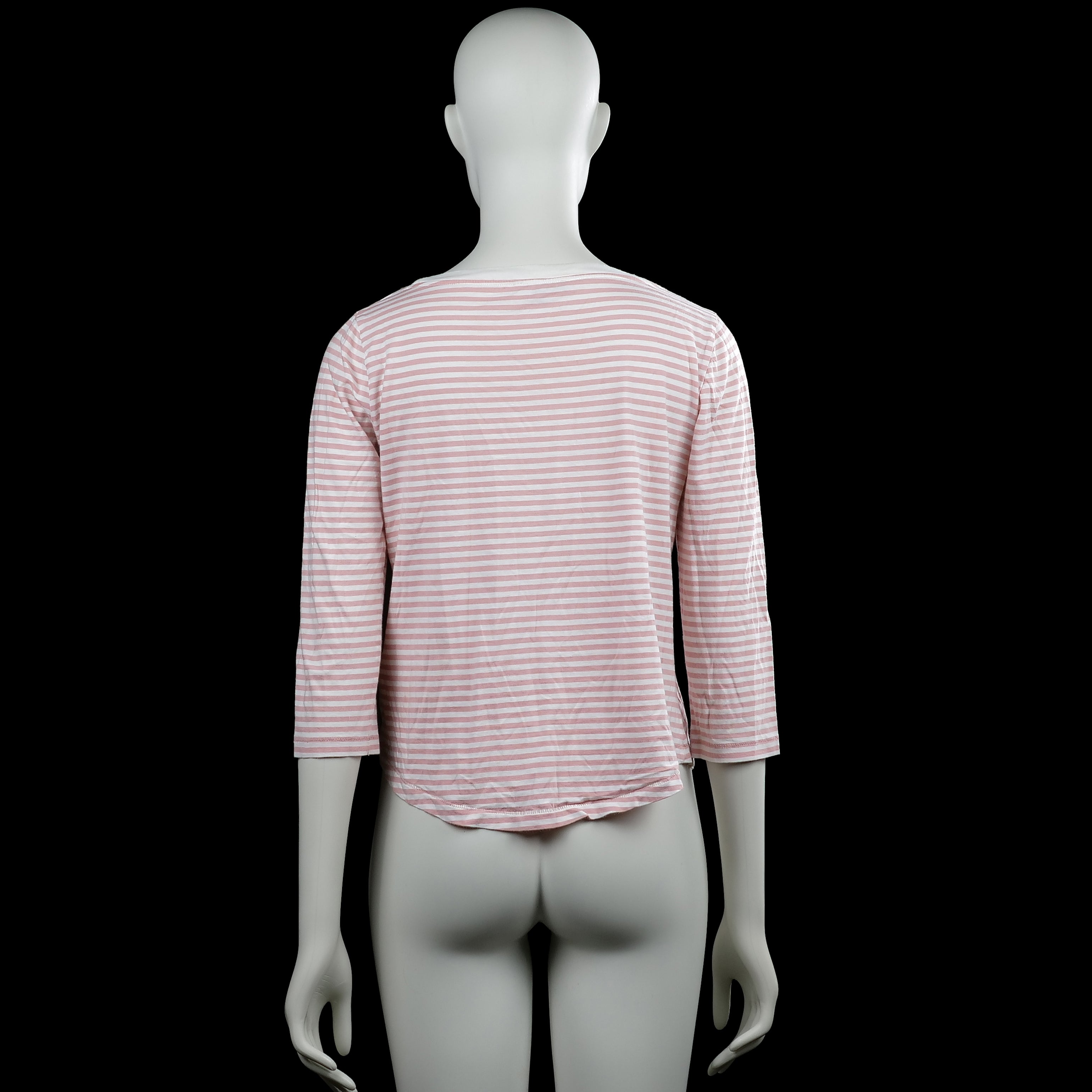 Long-sleeve top - Pink & White - Size S