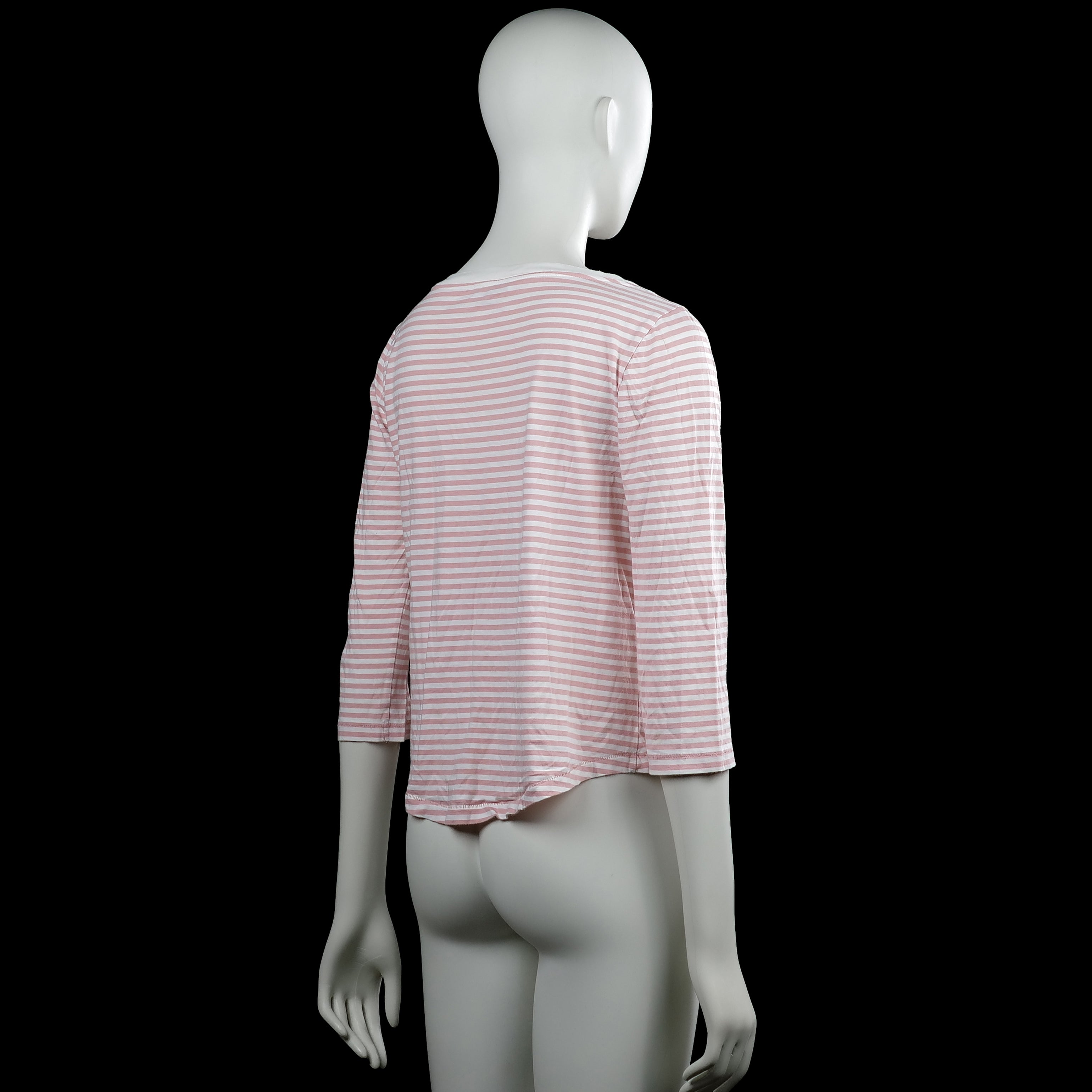 Long-sleeve top - Pink & White - Size S