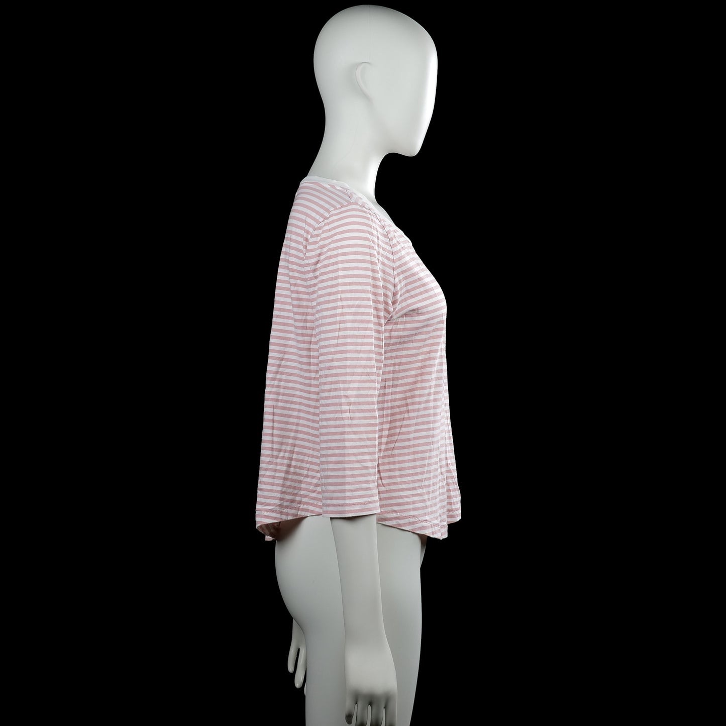 Long-sleeve top - Pink & White - Size S
