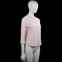 Long-sleeve top - Pink & White - Size S