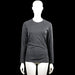 H&M - Long-sleeve top - Dark Gray - Size M - Dark gray long-sleeve top with a round neckline and raglan seams. Features ribbed cuffs and a straight hem.