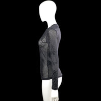 Long-sleeve top - Gray & Black - Size XS