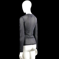 Long-sleeve top - Gray & Black - Size XS
