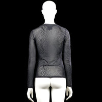 Long-sleeve top - Gray & Black - Size XS