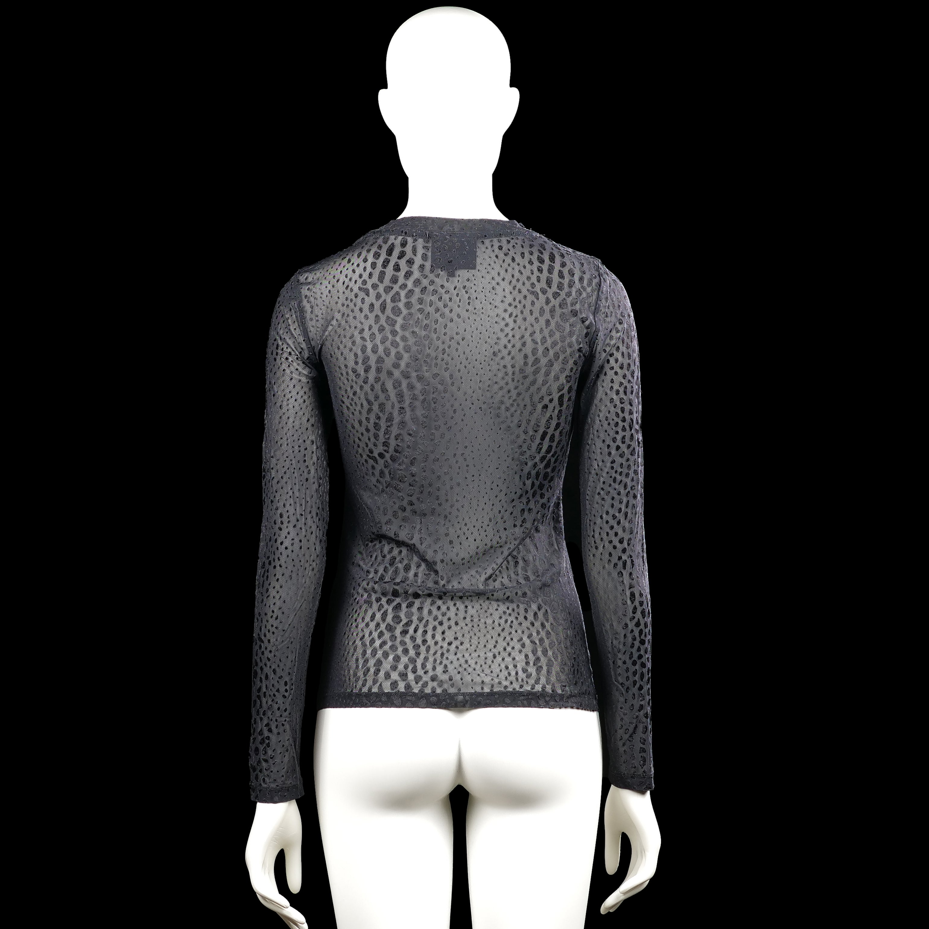 Long-sleeve top - Gray & Black - Size XS