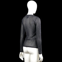 Long-sleeve top - Gray & Black - Size XS