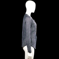 Long-sleeve top - Charcoal & Mint - Size S