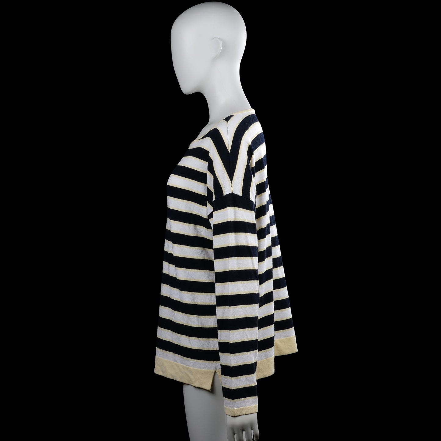 Long-sleeve top - Navy & White - Size XXL