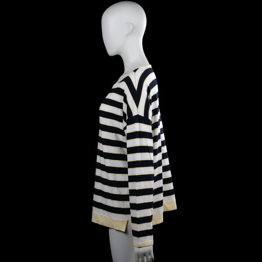 Long-sleeve top - Navy & White - Size XXL
