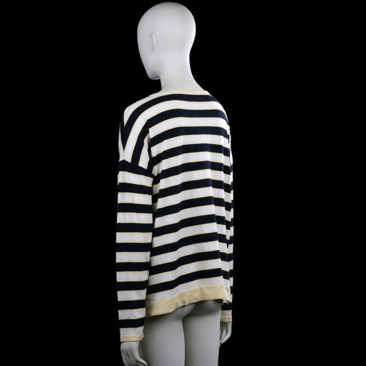 Long-sleeve top - Navy & White - Size XXL