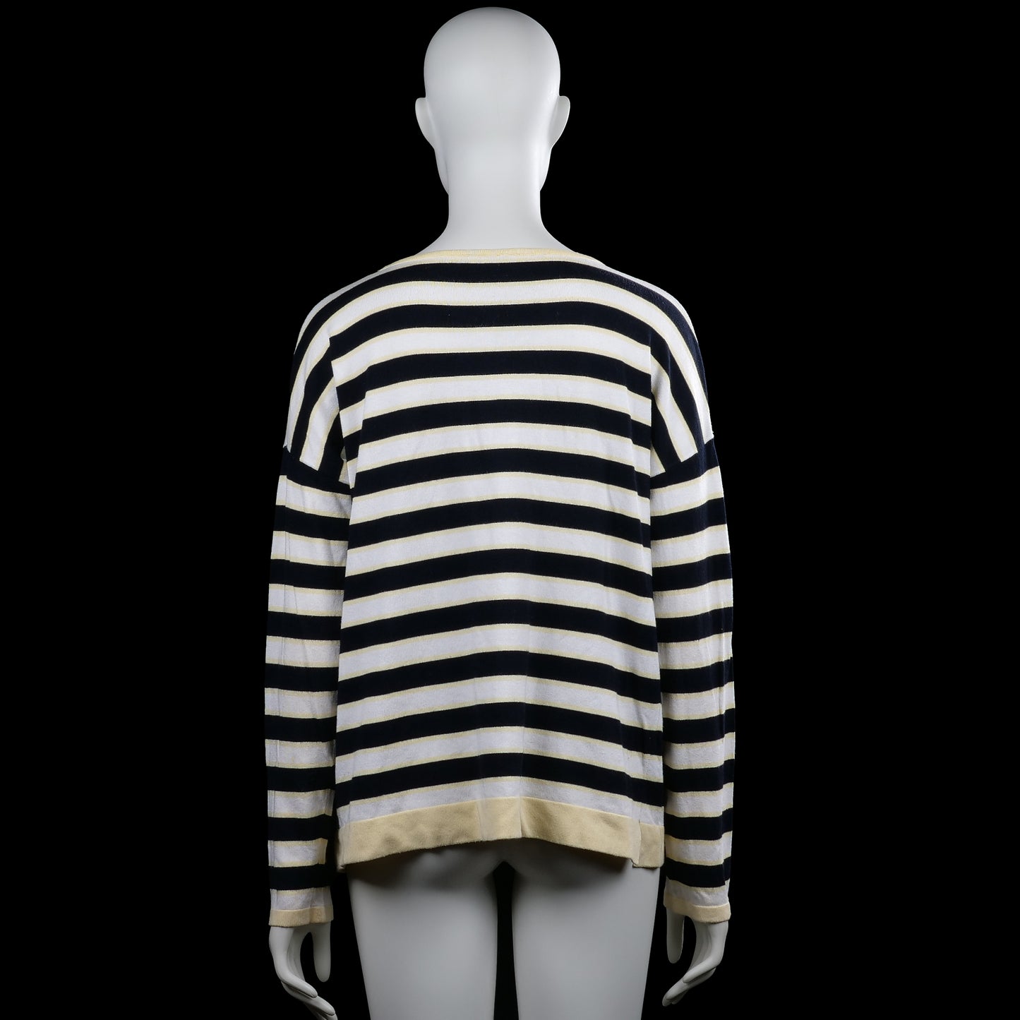 Long-sleeve top - Navy & White - Size XXL