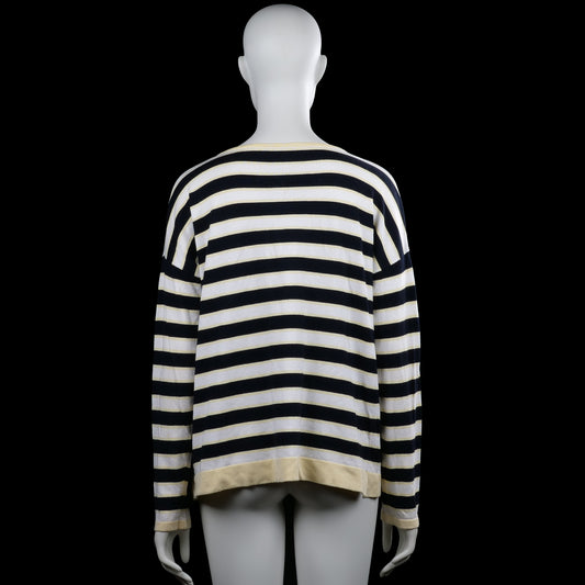 Long-sleeve top - Navy & White - Size XXL