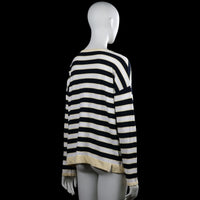 Long-sleeve top - Navy & White - Size XXL