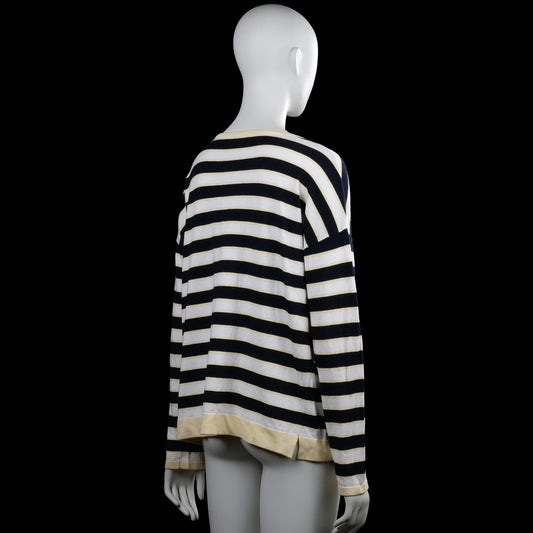 Long-sleeve top - Navy & White - Size XXL