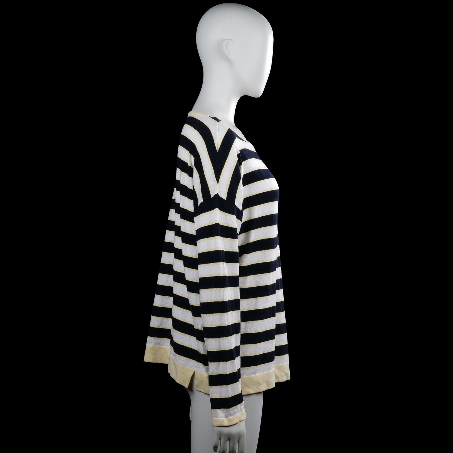 Long-sleeve top - Navy & White - Size XXL