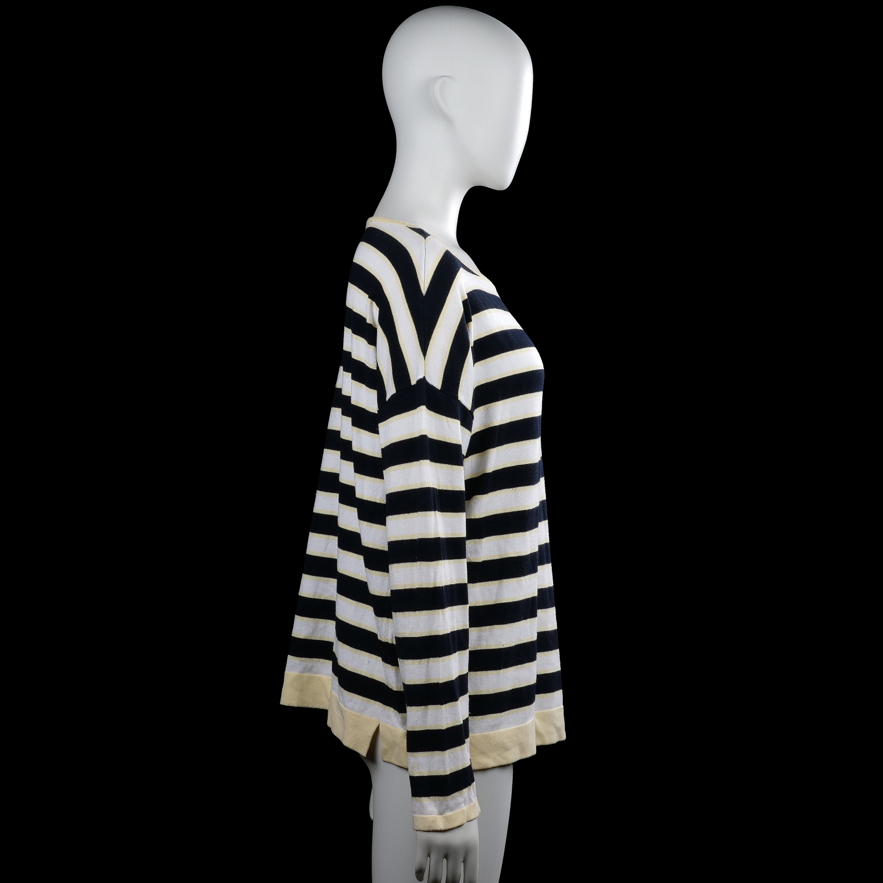 Long-sleeve top - Navy & White - Size XXL