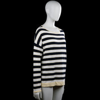 Long-sleeve top - Navy & White - Size XXL