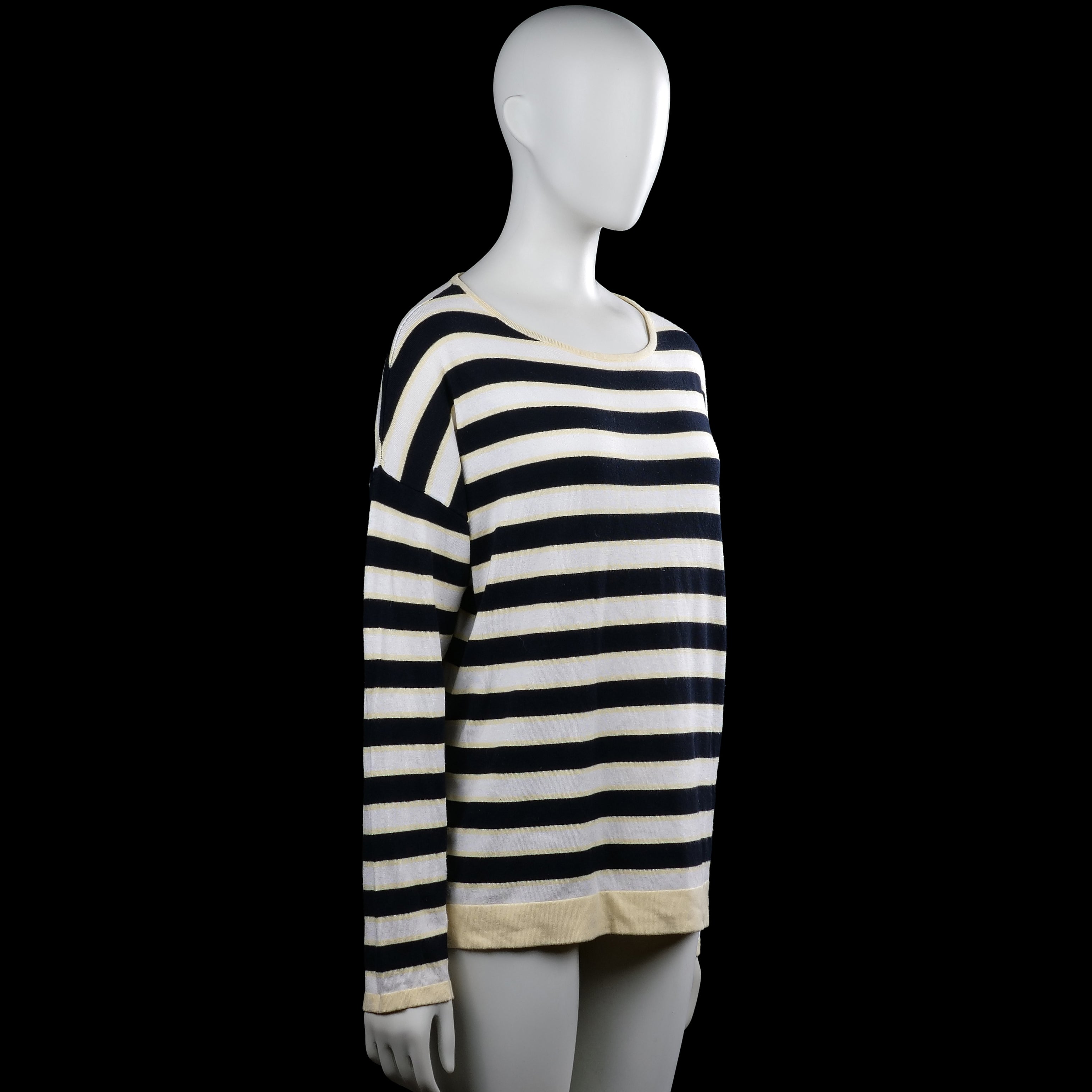 Long-sleeve top - Navy & White - Size XXL