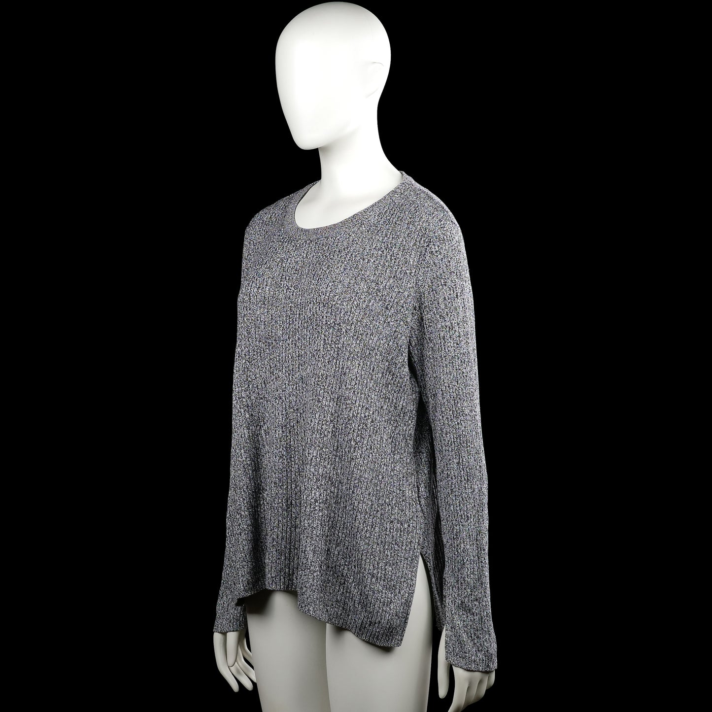 Long-sleeve top - Gray & Black - Size L