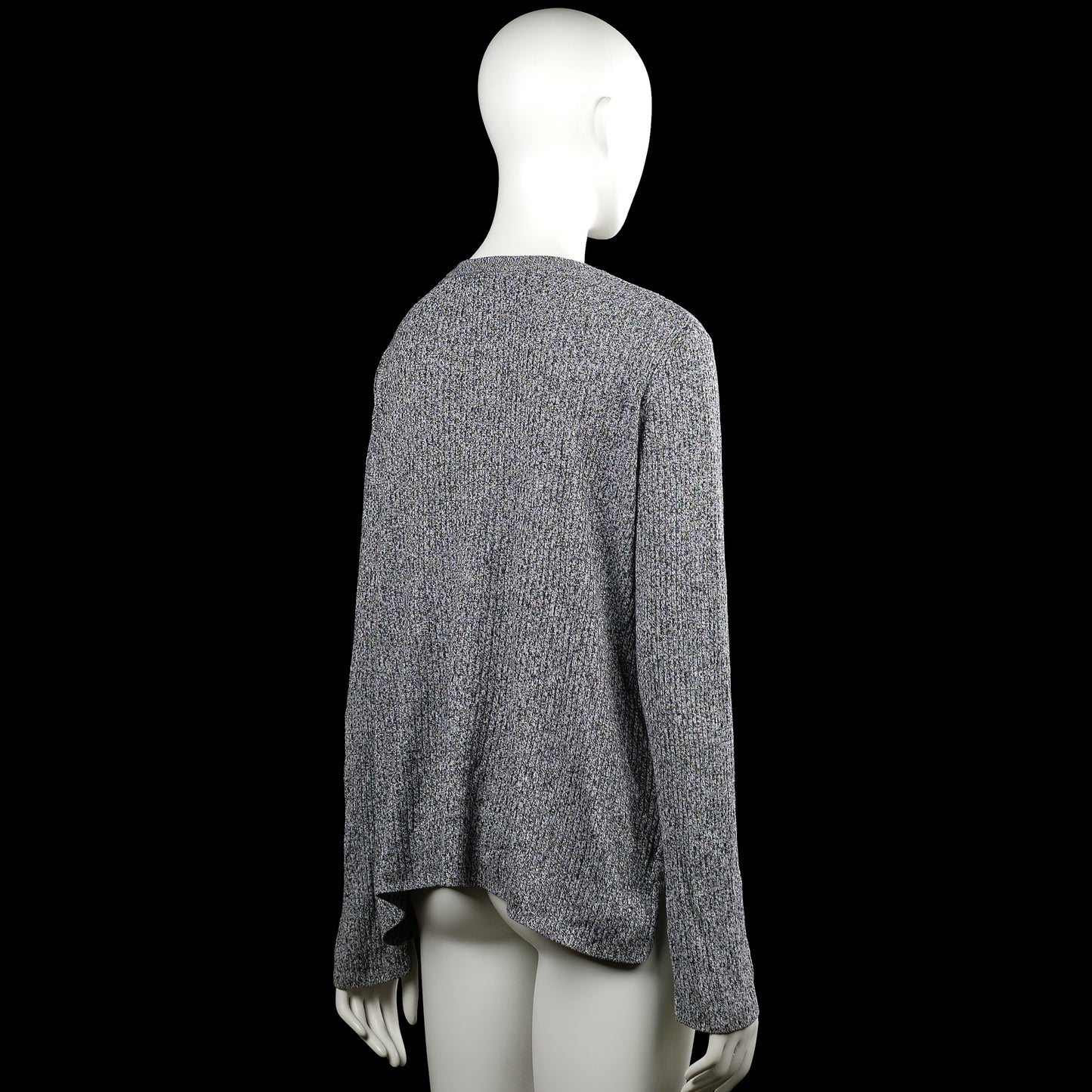 Long-sleeve top - Gray & Black - Size L