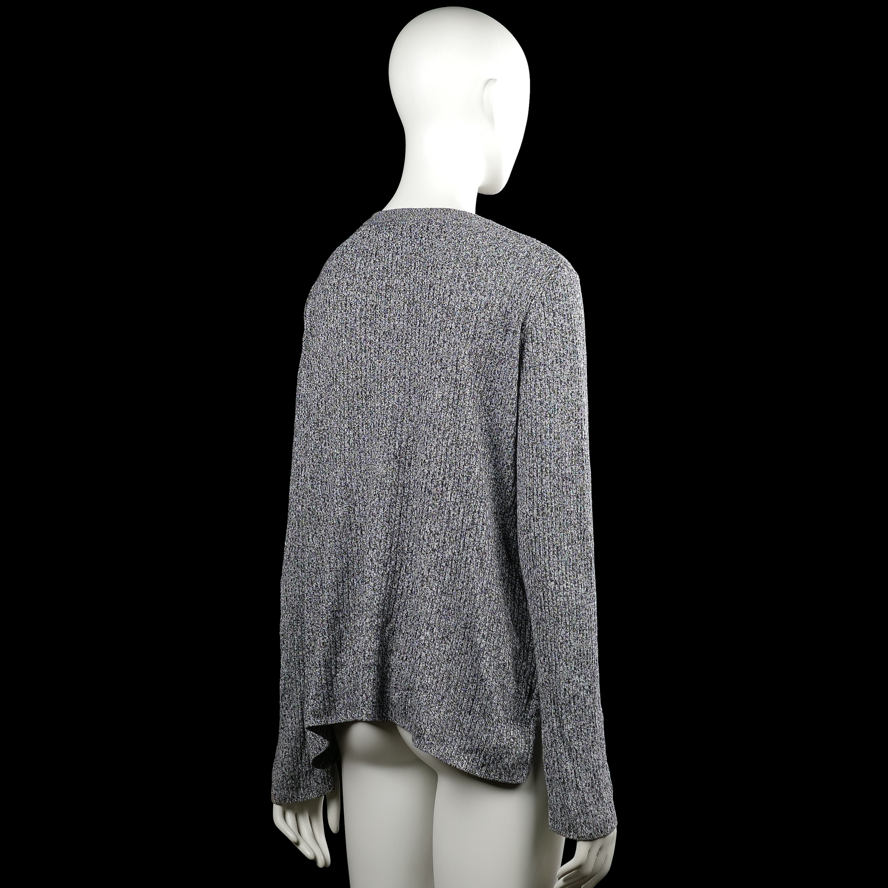 Long-sleeve top - Gray & Black - Size L