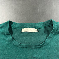 Long-sleeve top - Forest Green & White - Size S