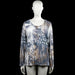 Dreamstar - Long-sleeve top - Multicolored - Size L - Multicolored printed top with a scoop neckline and long sleeves. Straight hem and plain cuffs.