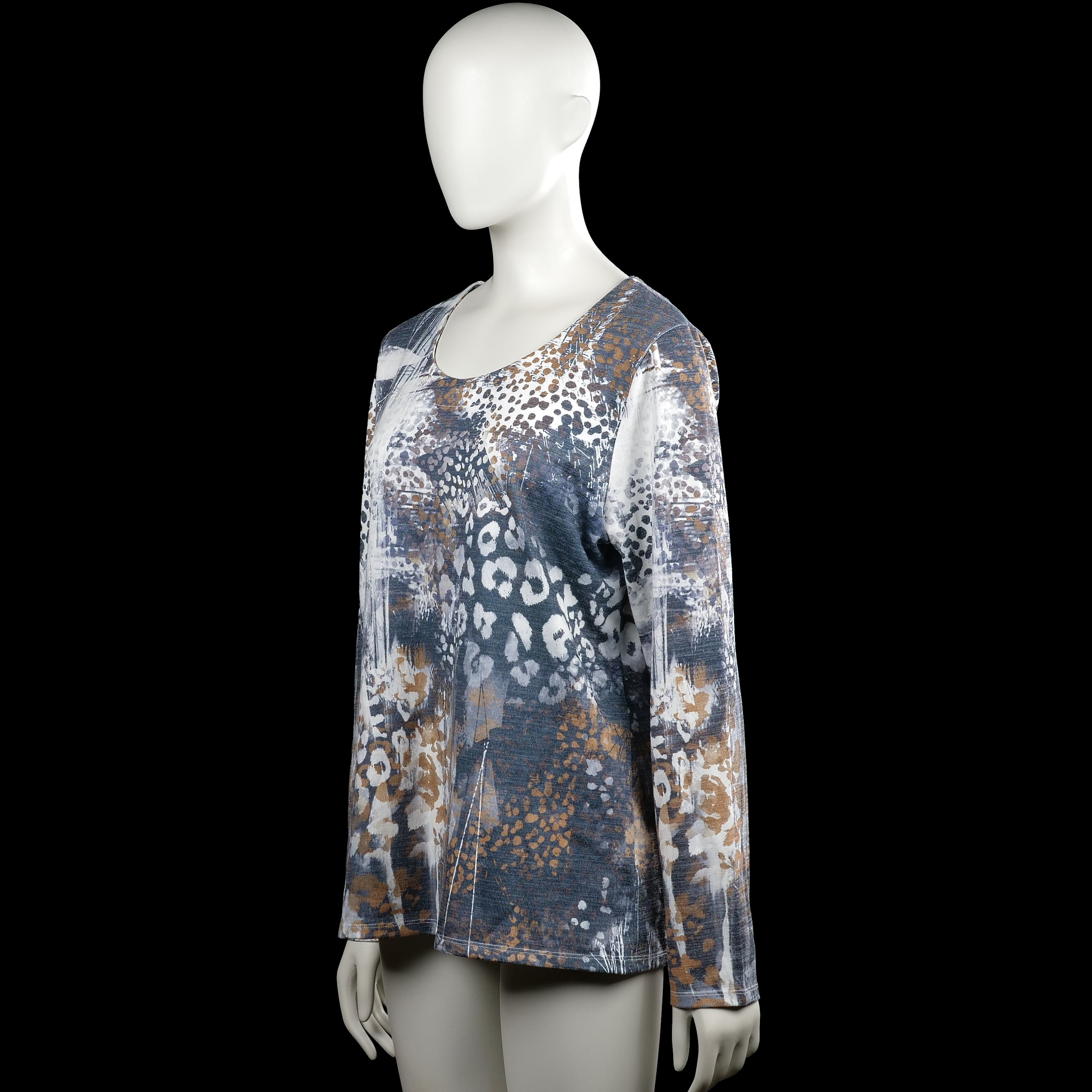Long-sleeve top - Multicolored - Size L
