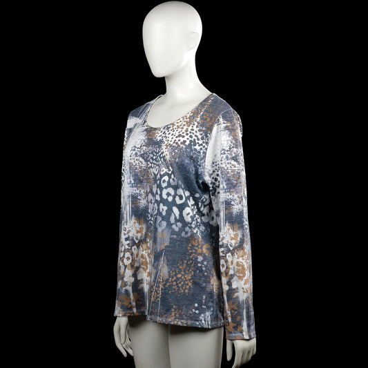 Long-sleeve top - Multicolored - Size L
